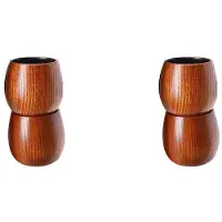 Torribaly Boston-Glas Aus Verkohltem Holz, Boston-Trinkbecher Aus Holz, Altmodische Whiskygläser, Trinkgläser, 4er-Pack