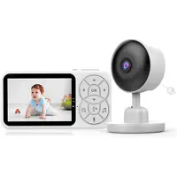 Typecat Neu 3,5 in RGB Nacht Licht Baby Monitor mit Vision Temperatur Detecti