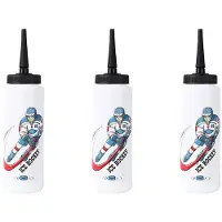 Typecat 3X 1000 Ml Eishockey-Wasserflasche Tragbare FußBall-Lacrosse-Flasche mit Hoher KapazitäT Sportflasche im Klassischen Design A