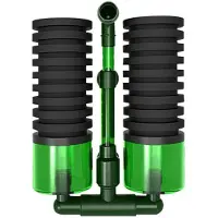 Typecat S Doppelkopf-Wasserfilter für Aquarien, Schwamm, Wasserfilter, Luftpumpe, Reinigungsfilter für Aquarien, Aquarium-Zubehör