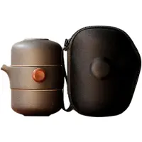 Typecat Japanese-Style Ceramic Teapot Lid Bowl Teacup Handmade Portable Travel