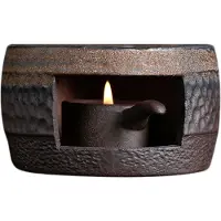 Tlily Japanische Grobe Keramik Handgemachte Teekanne StöVchen Keramik Retro TeewäRmer Kerzen StäNder Tee Herd Kung Fu Teekanne B