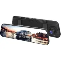 Tlily Touchscreen, 9,66 Zoll, Quadratisch, 1080P HD, WLAN-Streaming, Medienrückspiegel, Dashcam, Auto-Recorder-System