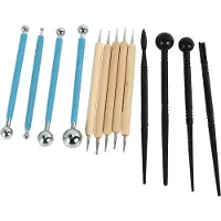 Tlily 13-Teiliges Kugelschreiber-Punktierwerkzeug, Modellierset für Tonkeramik, Steinbemalungsset
