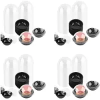 Melitt 200 Packungen Durchsichtiger -Cupcake Behälter Aus Kunststoff, Individuelle Verpackung Leckereienschachteln mit Kuppel Deckel für Muffin