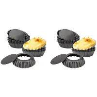 Wella 26 Stück Eier Kuchen Formen, 3 Zoll Törtchen Formen mit Abnehmbarem Boden, Cupcake Kuchen Muffin Form, Blech Form, Backen Werkzeug Teile