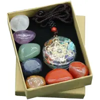 Typecat Seven Chakra Set Natural Aura Mixed Crystal Home Decoration Healing Po