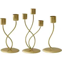 Typecat stücke Goldene Kerzenständer Set Luxus Elegante Metall Eisen Kerzenhalter E