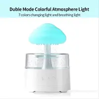 Typecat Luftbefeuchter in Form einer Regenwolke, Pilz-Luftbefeuchter mit verstellbaren LED-Leuchten