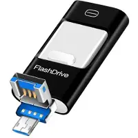 Melitt USB-Stick für Telefon, 3-in-1-Speicherstick, Flash-Laufwerk für Telefon/Pad/Android/Computer/Laptop/PC, 64 GB
