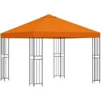 vidaXL Pavillon 3 x 3 m Orange Polyester und Stahl 190 gsm