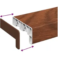 vidaXL Fensterbank Braunes Holz 140 x 10 x 4,5 cm PVC