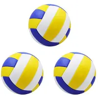 Wella 3 Stück Volleyball, Weich und Leicht zu Tragen, Undurchlässiges PVC, Professioneller Spiel-Volleyball, Strand, Outdoor, Indoor-Trainingsball