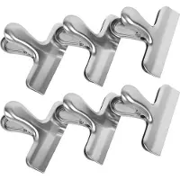 Melitt 6Er-Pack TüTenklammern, Chip-Clips, TüTen-Clips, Lebensmittel-Clips, Edelstahl-Chip-Clip, Dicht SchließEnde KüChen-Clips, Clips