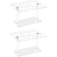Melitt 2 Stück Kegel Halter, Klarer Acryl Eis Tüten Halter, Kegel Ausstellungs Stand, Sushi Hand Rollen Stand Kegel Halter (6 LöCher)