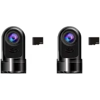 Wella 2X 1080P HD 360 Drehbare -ADAS-Dashcam, Auto-Dashcam mit 32 GB-Karte, 24-Stunden-Parkmodus/Nachtsicht/Bewegungserkennung