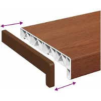 vidaXL Fensterbank Braunes Holz 120 x 25 x 4,5 cm PVC