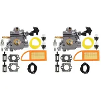 Wella 2X BR 600 Vergaser Luft Filter Kraftstoff Vergaser Repower Kit für BR500 BR550 BR600