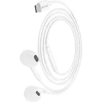 Avizar Mayaxess, USB-C Kopfhörer mit Mikrofon für Galaxy S24 Ultra, Weiß