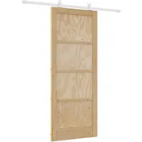 vidaXL Schiebetür Natürlich und Weiß 86 x 211 cm Massives Kiefernholz