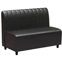 Muxing Gastro Sitzbank Diner Sofa – gepolsterte Restaurant Bank für Café, Bar & Hotel – Schwarz 【A28-91】