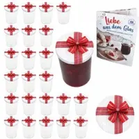 MamboCat 24er Set Sturzglas 435 ml Marmeladenglas Einmachglas Einweckglas To 82 Geschenk Deckel incl. Diamant-Zucker Gelierzauber Rezeptheft