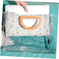 Markenlos Transparente Bastelfolie mit Sternenmuster aus PVC – Strapazierfähiges Bastelvinyl für handgefertigte Federmäppchen und DIY-Projekte