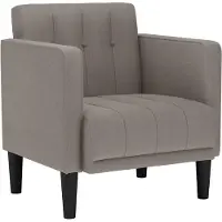 vidaXL Sessel mit Armlehnen Taupe 53 cm Stoff