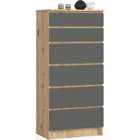 Akord Furniture Factory OP0PK-6ARTSZA001, Eiche, 6 Schublade(n), Matt, 16 mm, 51 cm, 400 mm