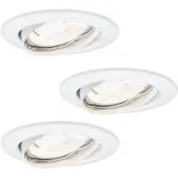 Paulmann Einbau-Deckenleuchten Set, LED, schwenkbar, 3x425 Lumen, 3x6,5W
