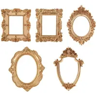 Melitt 5 StüCke Vintage Harz Bilderrahmen Wand Behang Bilderrahmen Tischplatte Schmuck Bildschirm Rahmen Urlaub Party Hotel Dekoration