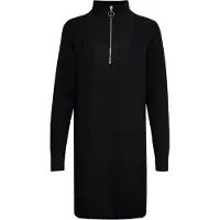 Kaffe Midikleid "Kleid KAlioa", Damen, Gr. XS, N-Gr, schwarz (schwarz deep), Obermaterial: 50% Baumwolle CO. 50% Polyacryl PAN., Kleider Midikleid