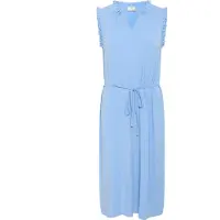 Kaffe Midikleid "Damen Kleid KAmaria", Damen, Gr. XXL, N-Gr, blau (vista blau), Obermaterial: 95% Viskose CV. 5% Elasthan EL., Kleider Midikleid