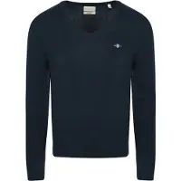 Gant Pullover V-Ausschnitt Wool Blend Navy Melange
