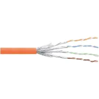 InLine Patchkabel Cat.6 S/FTP (PiMf), orange, AWG27, PVC, CU, 100m, 100 m, Cat6, S/FTP (S-STP), Orange