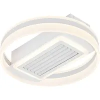 Osram LED-Deckenventilator GRILL, Ø 50 cm weiß Fernbedienung dimmbar, weiß / opal, für Wohn- / Esszimmer, Metall, Modern