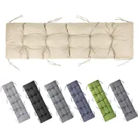 Garronda Bankauflage 180x50 cm ca. 10 cm dick Sitzkissen Outdoor für Gartenbank und Hollywoodschaukel Polster Auflage für Sitzbank wasserabweisend UV-beständig mit Bändern GD-0219 Cappuccino