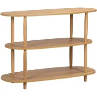 Oviala Business Hohes Regal in Holzoptik, 120 x 77 cm, helles Holz