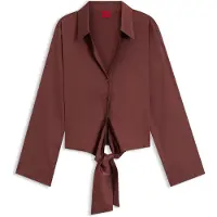 HUGO Errika 10260682 Red Langarmbluse