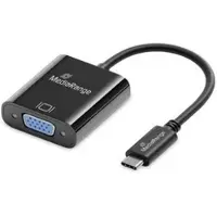 MediaRange USB Type-C zu VGA Video Konverter, 20cm, Schwarz