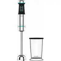 Cecotec Power TitanBlack 1200 XL, Pürierstab, 0,8 l, Eis-Crusher, 1200 W, Schwarz, Silber