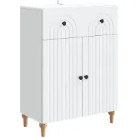 vidaXL Sideboard Weiß 66 x 34,5 x 90 cm Holzwerkstoff