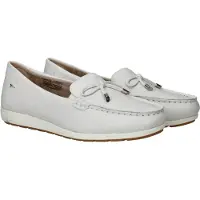 Tamaris Damen Slipper Leder Mokassin weit geschnitten 8-84600-44, Größe:37 EU, Farbe:Weiß