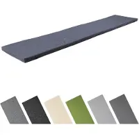 Garronda Bankauflage 200x40 cm ca. 4 cm dick Sitzkissen Outdoor für Gartenbank und Hollywoodschaukel Polster Auflage für Sitzbank wasserabweisend UV-beständig mit Bändern GD-0220 Marineblau