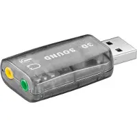 Goobay 2 x 3.5 mm, USB 2.0, Transparent, 2 x 3.5 mm, USB 2.0, Transparent