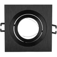 LED line LED Strahler Einbaurahmen Schwarz viereckig - schwenkbar - Sägegröße 74mm - Außengröße 92mm