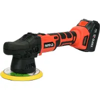 YATO YT-82920, Rotierende Autopoliermaschine, 5000 RPM, Schwarz, Rot, 1,8 kg, Akku