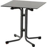 Siena Garden Sola Klapptisch 60x60 cm, anthrazit, Tischplatte aus HPL