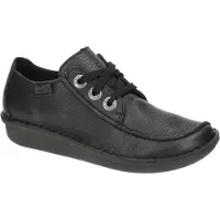 Clarks FUNNY DREAM Damenschuhe - bequeme Schnür- Halbschuhe schwarz Freizeit
