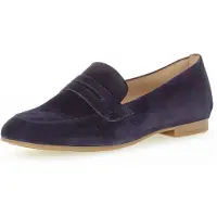 Gabor Shoes Slipper - Blau Leder Größe: 41 Normal